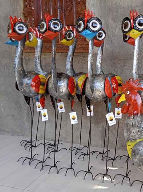 Bali Metal handicrafts Emu Bird Candle Holder for home, office and garden decoration