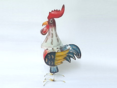 Bali Metal Handicrafts Rooster Candle Table Decor