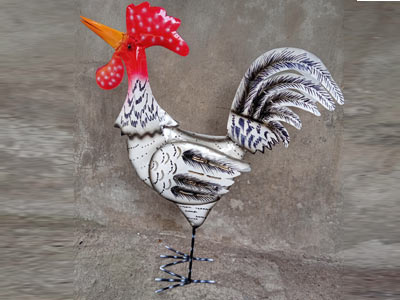 Bali Metal Rooster Candle Holder for home and office decoration